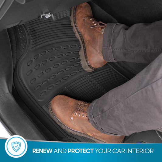 BDK ProLiner Heavy Duty Rubber Floor Mats – Black
