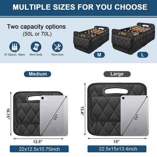 Deosk Car Storage Organizer with 6 Pockets – Black